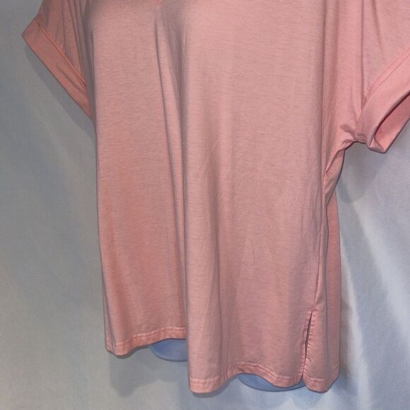 Pink cuffed sleeve tee Size 2XL - Picture 3 of 8